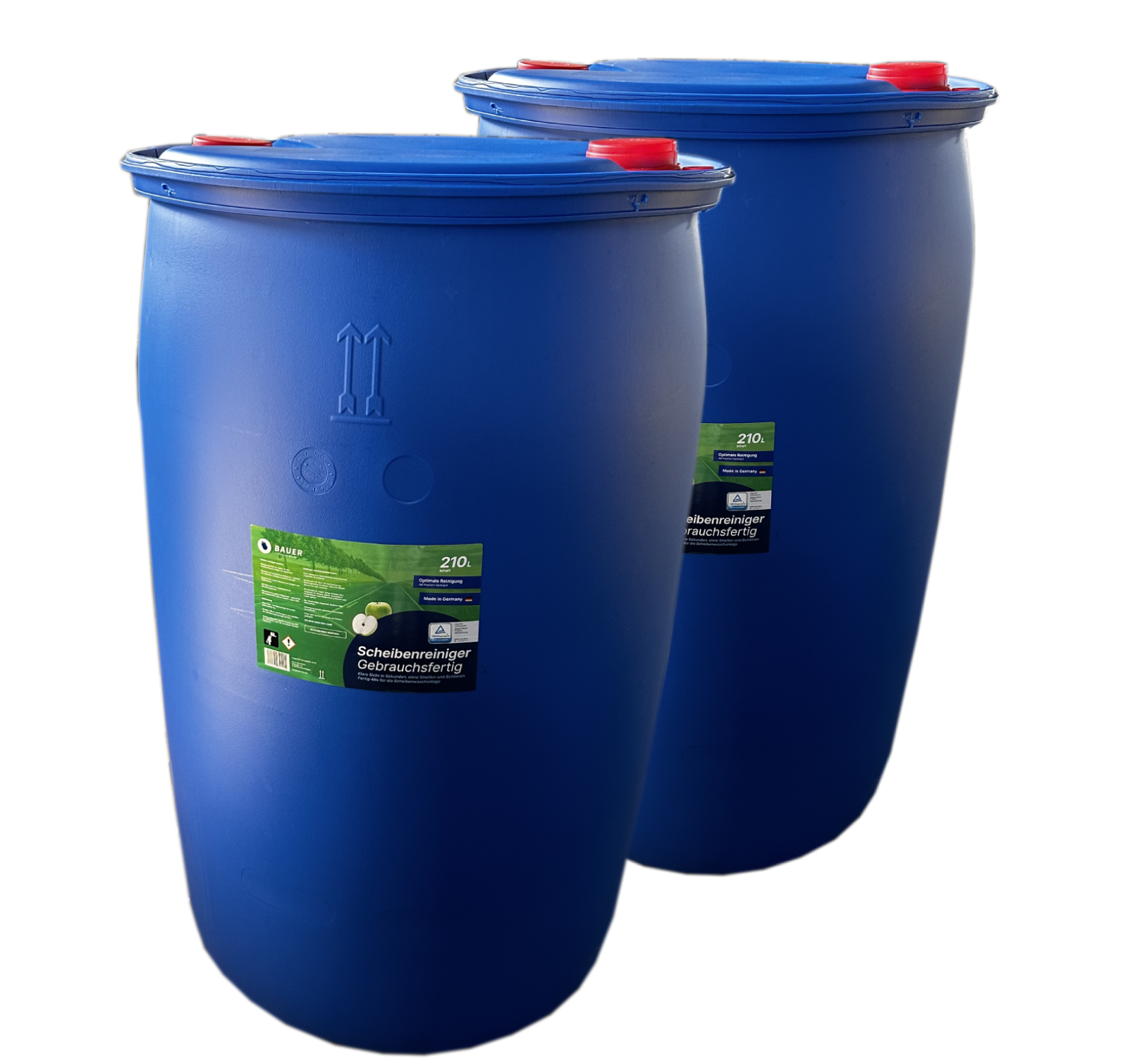 Bauer Blue - Scheibenreiniger 210L Kunststoff-Fass gebrauchsfertig - Apfelduft