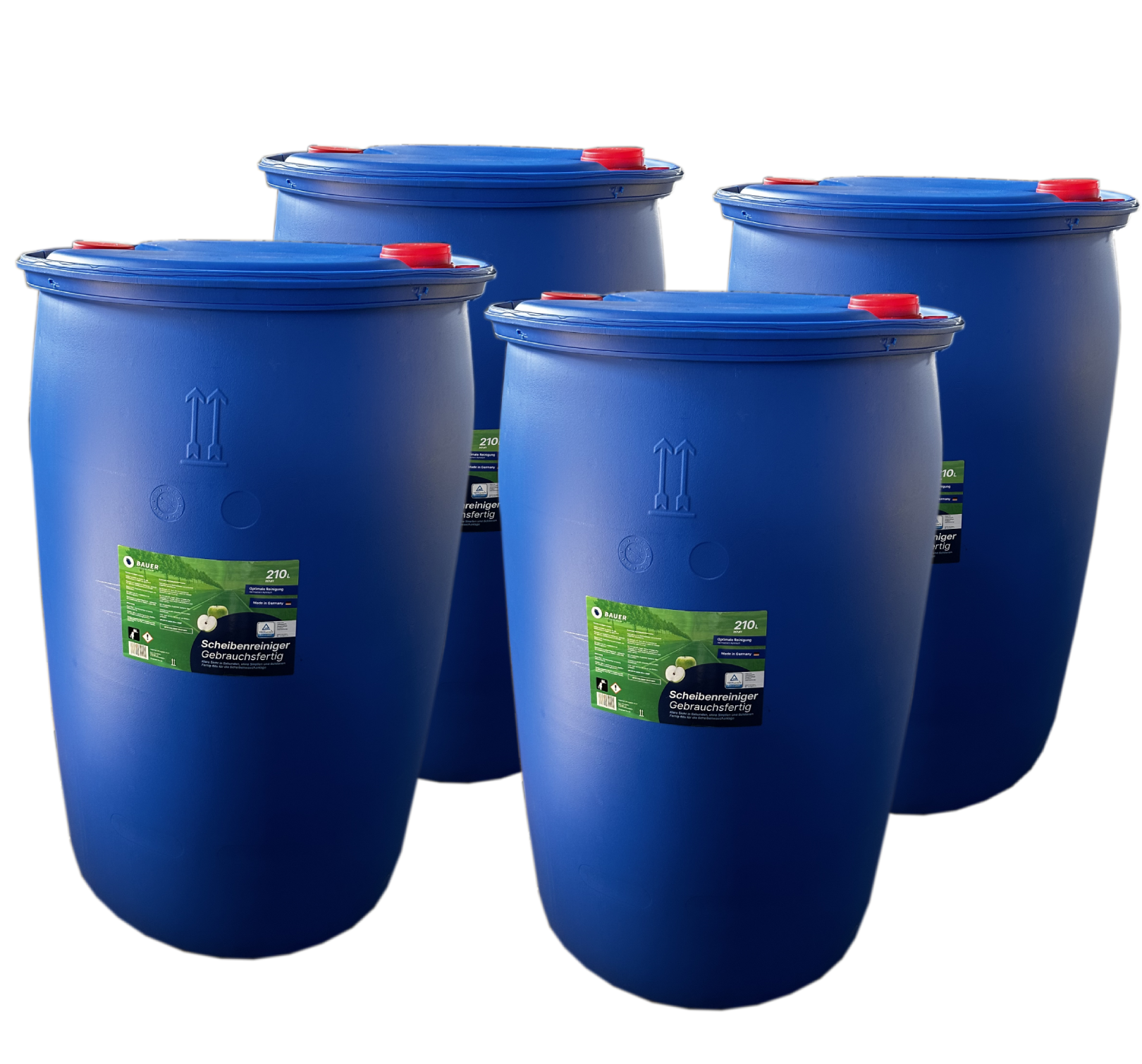 Bauer Blue - Scheibenreiniger 210L Kunststoff-Fass gebrauchsfertig - Apfelduft